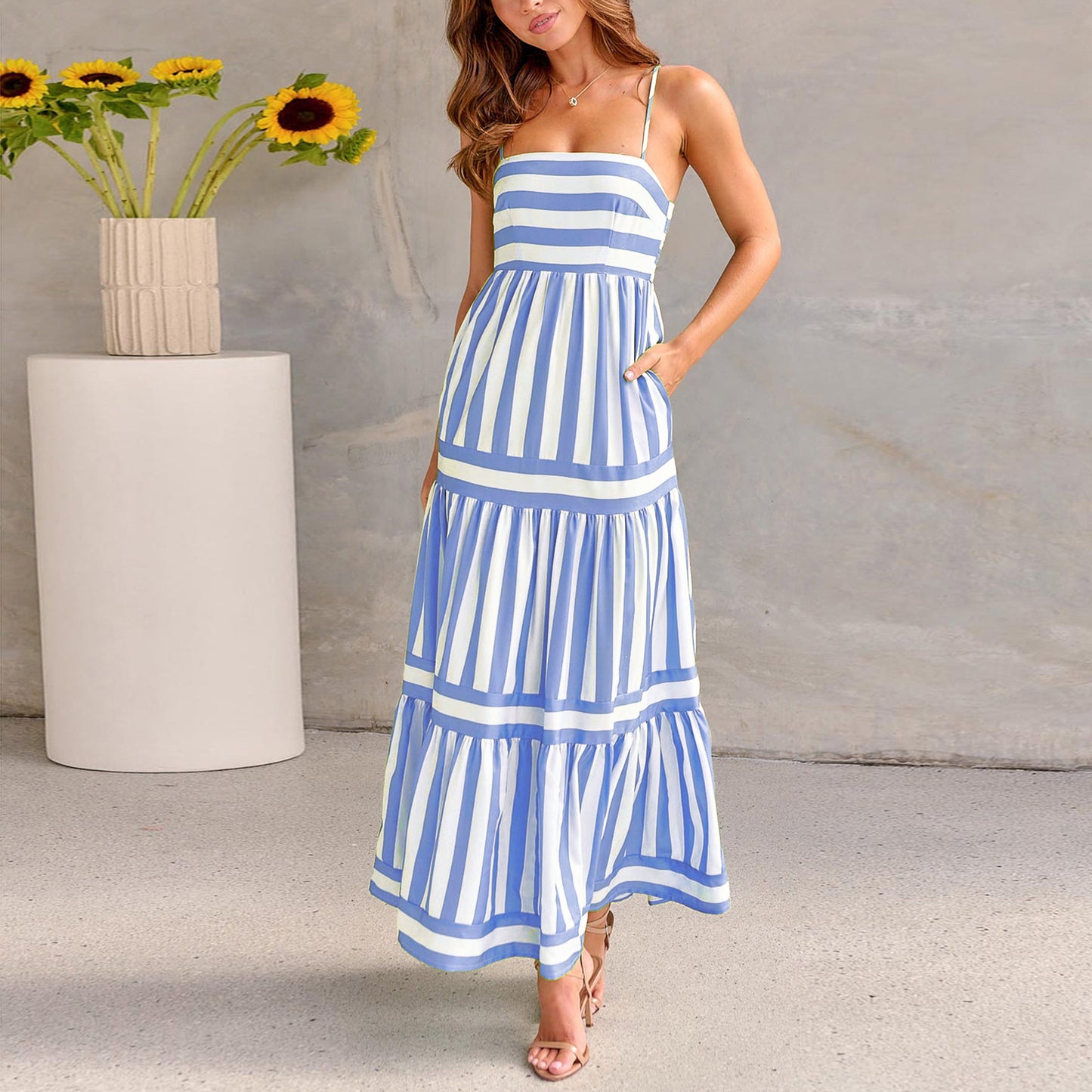Santorini Summer Maxi Dress